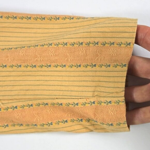 NWT Kit Cornell Womens Button Down Jacket Cotton Boho Vintage Yellow Orange SZ 6 - Picture 7 of 15